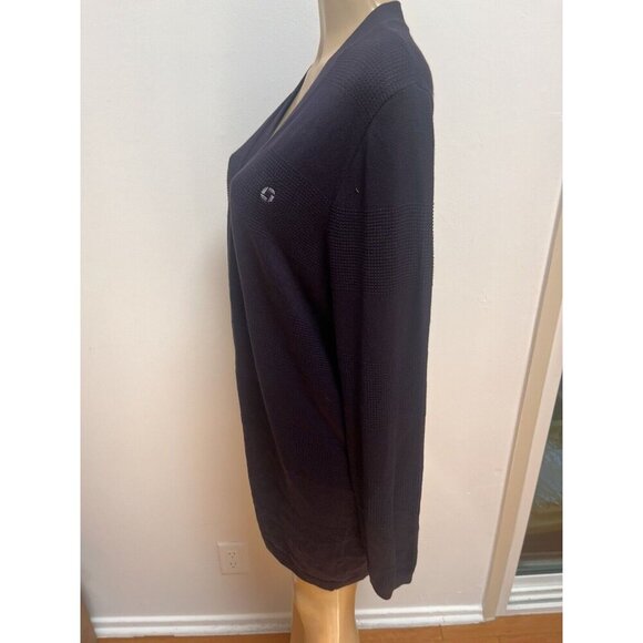 Lands End Outfitters Purple Long Open Front Cardigan Size XL New - Picture 3 of 5